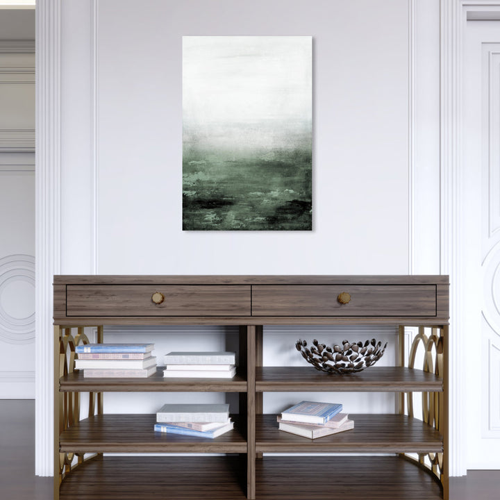 Abstract Sail to the Moon Hunter Green - Painting Print Trent Austin Design® Size: 24" H x 16" W Format: Wrapped Canvas