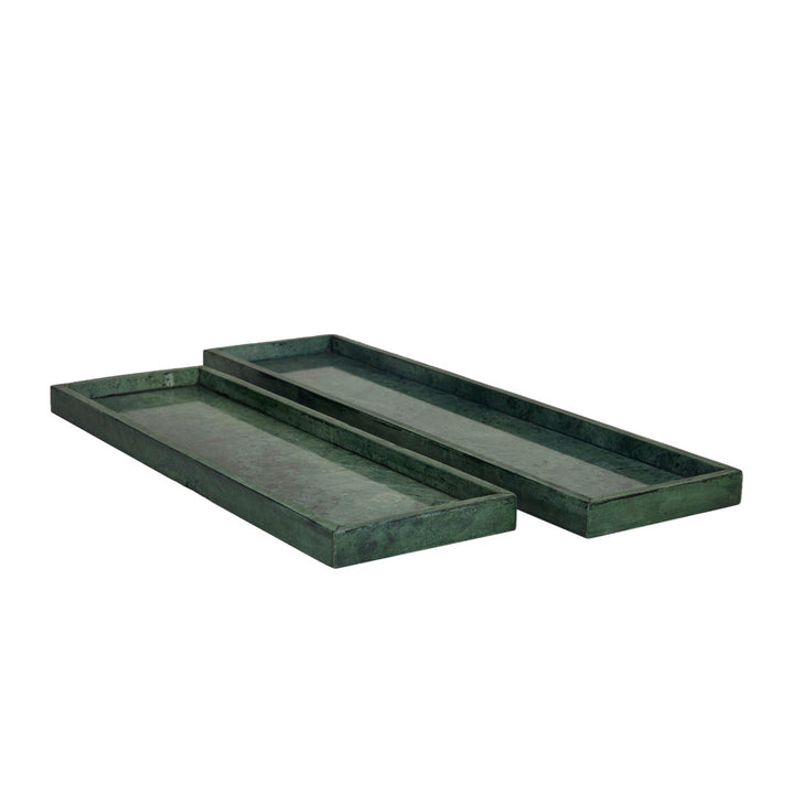 Alina 2 Piece Ottoman Tray Set Birch Lane™ Color: Green