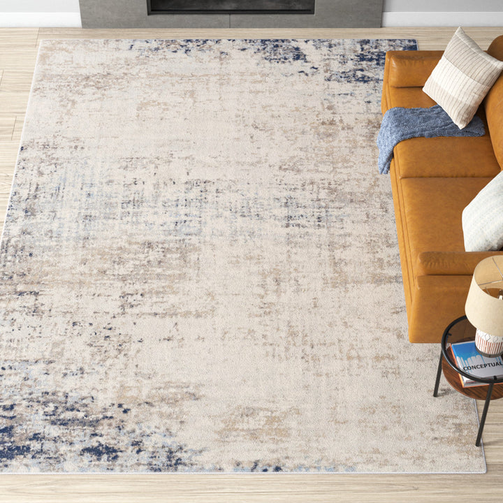 Jemison Abstract Blue/Ivory Area Rug Trent Austin Design® Rug Size: Rectangle 9' x 12'3"