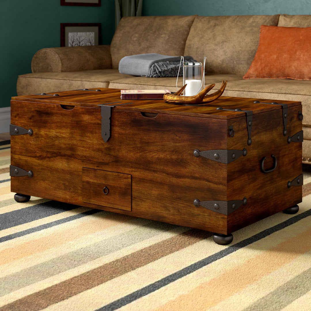 Castrejon Solid Wood Lift Top Coffee Table with Storage World Menagerie