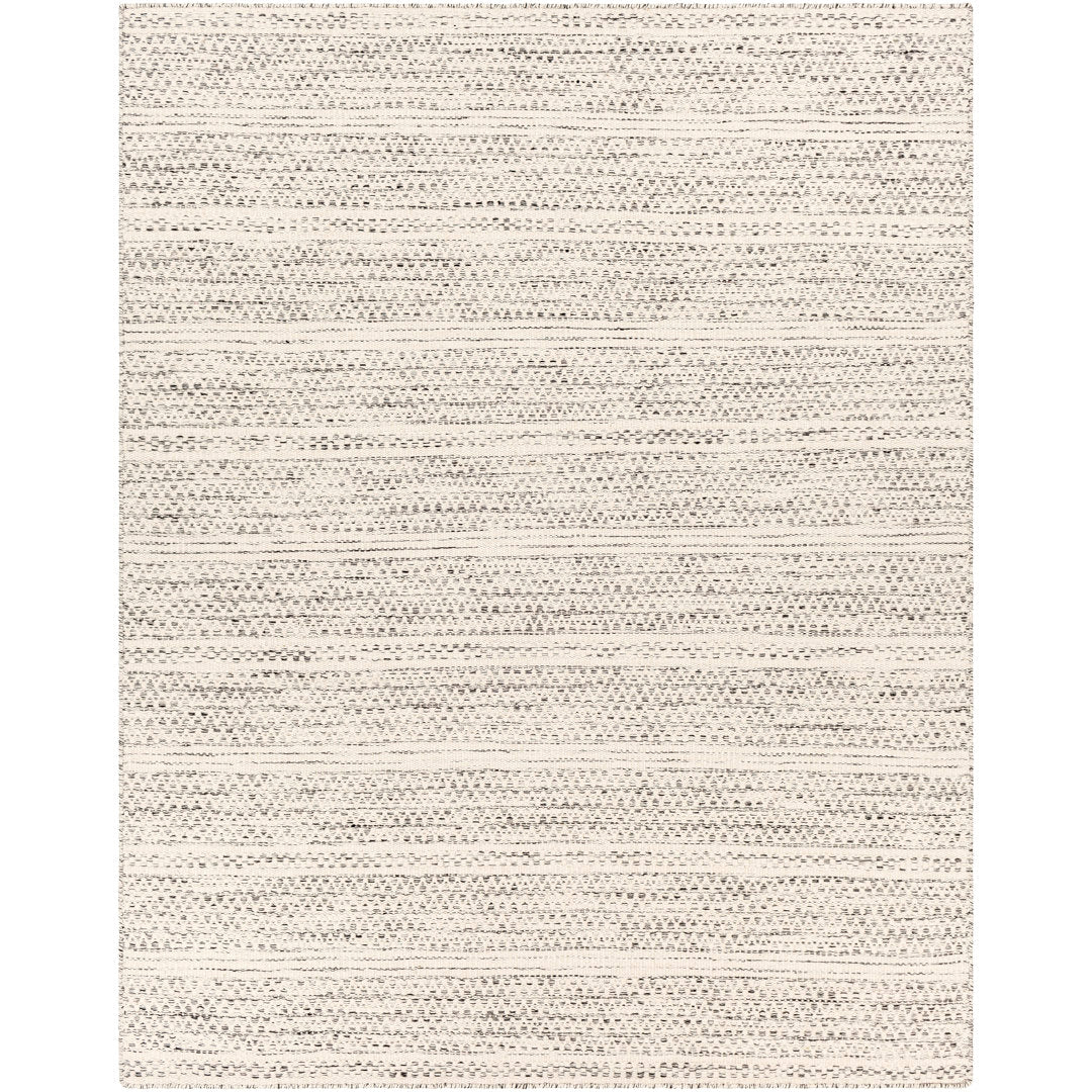 Sylvie Chevron Flatweave Wool Cream/Black Area Rug Kelly Clarkson Home Rug Size: Rectangle 8'10" x 12'