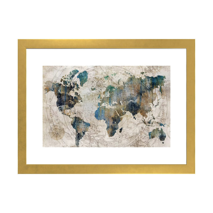 Celestial Map by Isabelle Z - Painting Print The Twillery Co.® Size: 24" H x 32" W x 1" D Format: Gold Framed Paper