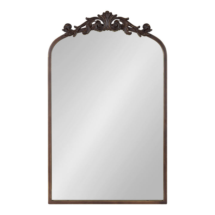 Anglo Arendahl Traditional Accent Mirror Fleur De Lis Living Size: 36" x 24" Finish: Bronze