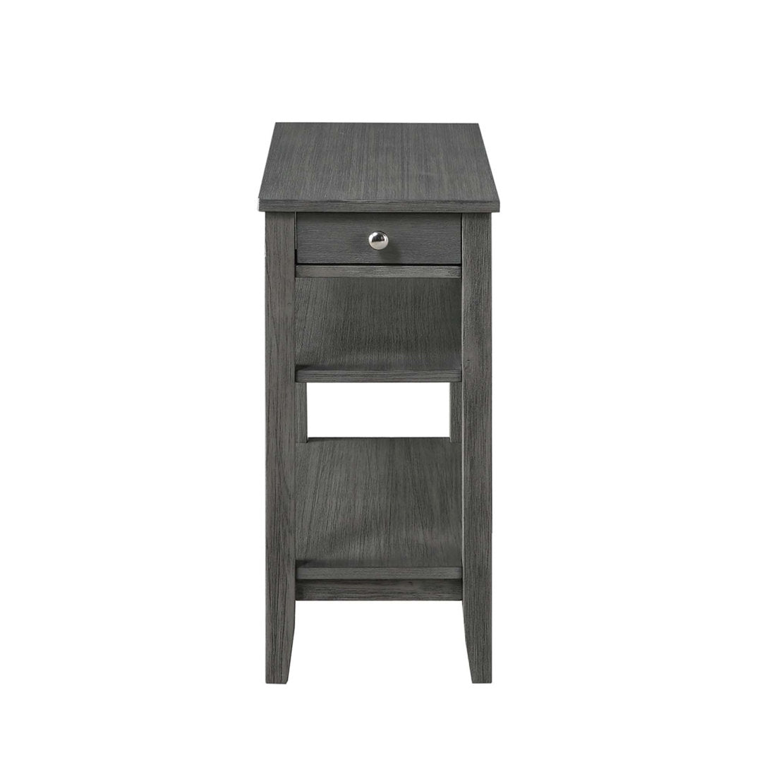 Carbin End Table with Drawer and Shelves Winston Porter Color: Dark Gray Wirebrush