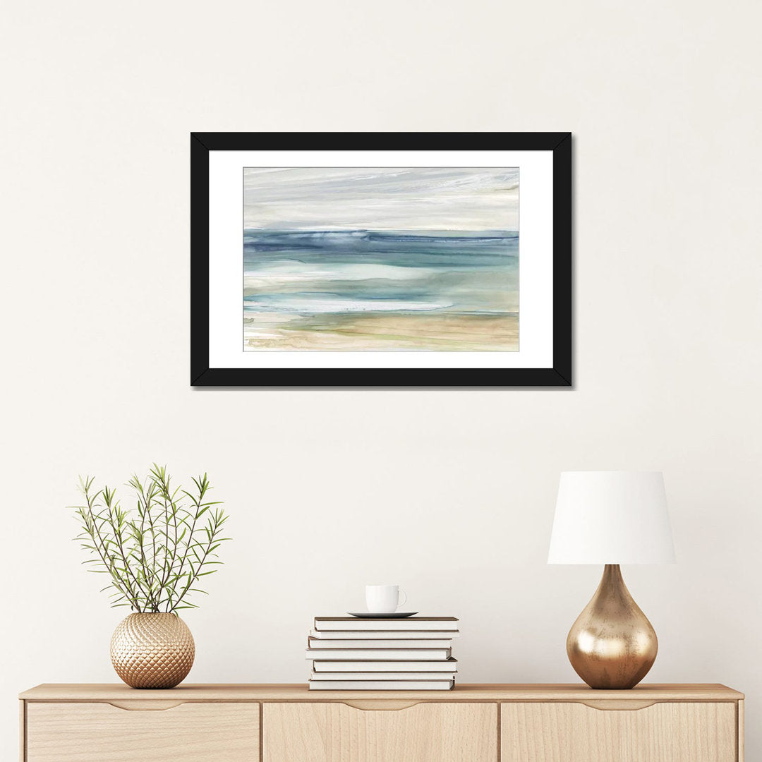 Ocean Breeze by Carol Robinson Painting Print The Twillery Co.® Size: 16'' H x 24'' W x 1'' D Format: Black Framed Paper, Mat Included: White