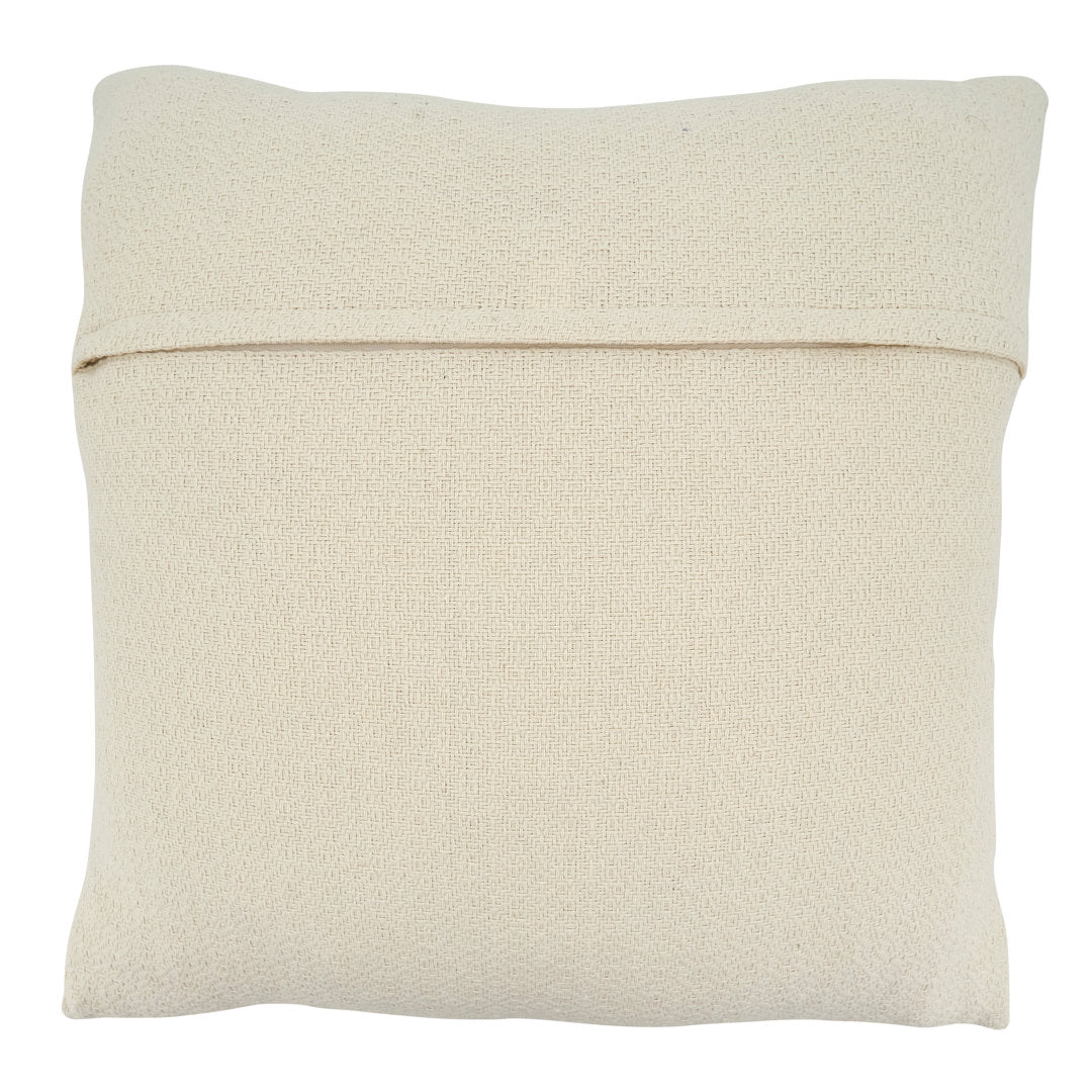 Noir Cotton Geometric 22" Throw Pillow Cover Saro