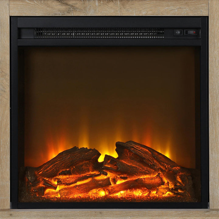 Tucci TV Stand for TVs up to 50" with Electric Fireplace Included Darby Home Co Color: Natural