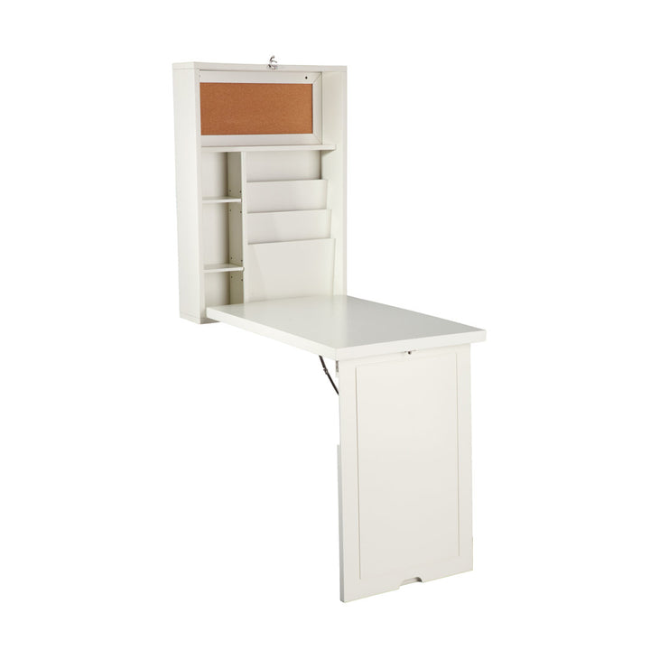 Ahian Floating Desk Latitude Run® Color: Antique White