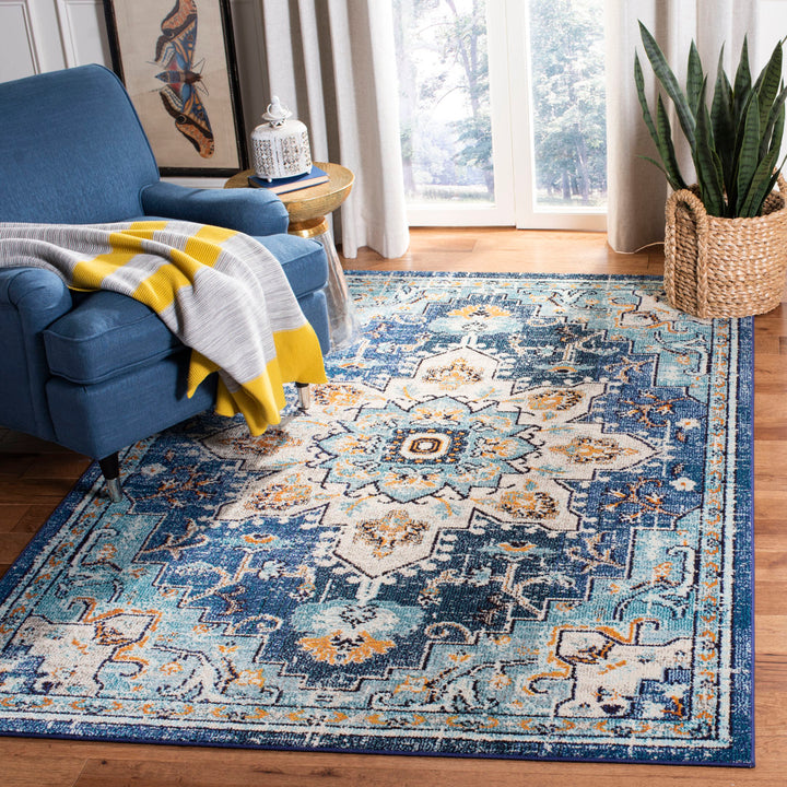Felty Oriental Blue/Light Blue Area Rug Langley Street® Rug Size: Rectangle 2'2" x 4'