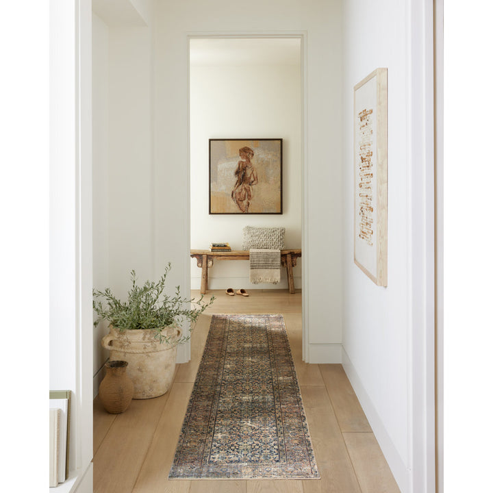 Amber Lewis x Loloi Morgan Denim/Multi Rug Amber Lewis x Loloi Rug Size: Runner 2'3" x 7'6"
