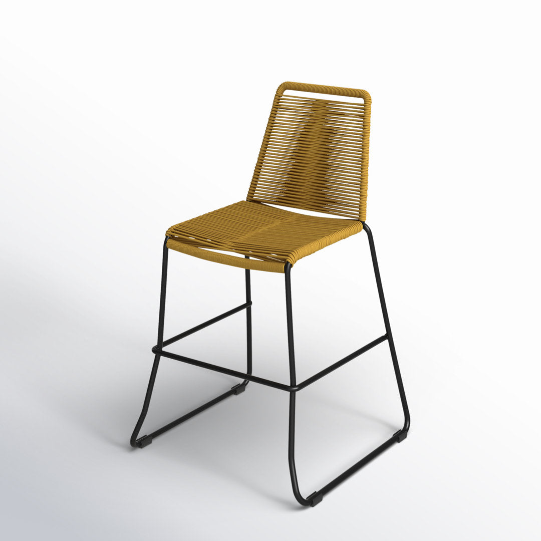 Huron Patio Bar Stool AllModern Color: Curry Yellow Performance Seat Height: Counter Stool (26" Seat Height)