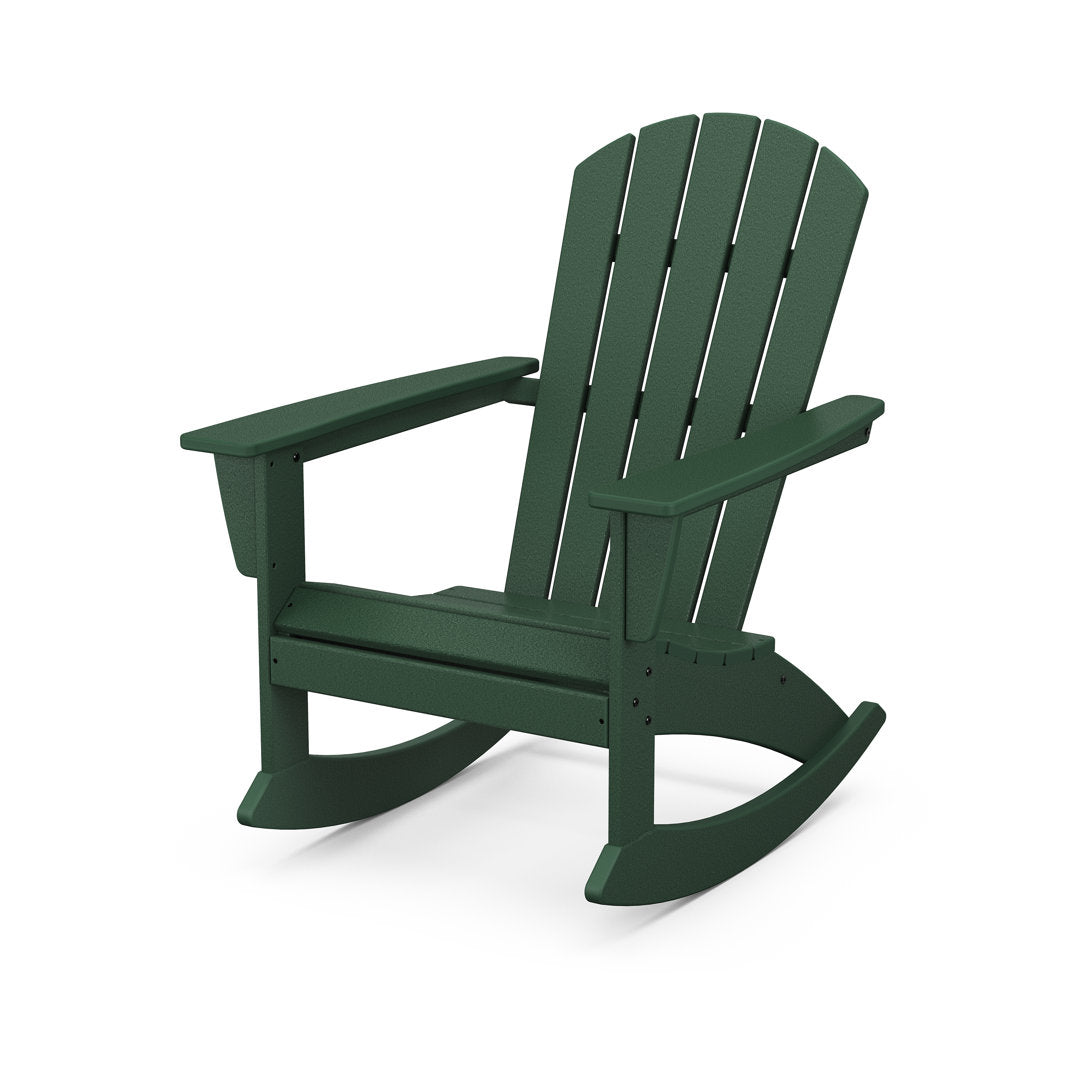 Nautical Adirondack Rocking Chair POLYWOOD® Frame Color: Green