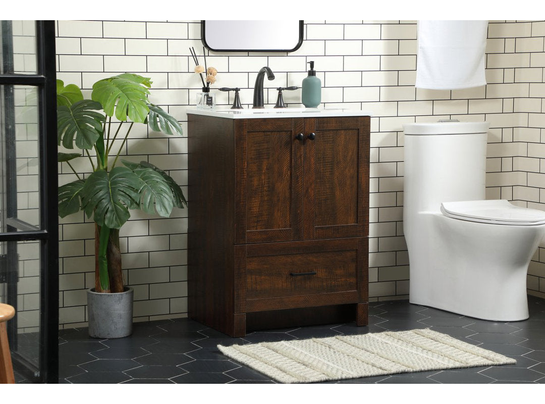 Ahmed 24" D x 19'' D x 34'' H Single Bathroom Vanity Sand & Stable™ Base Finish: Expresso