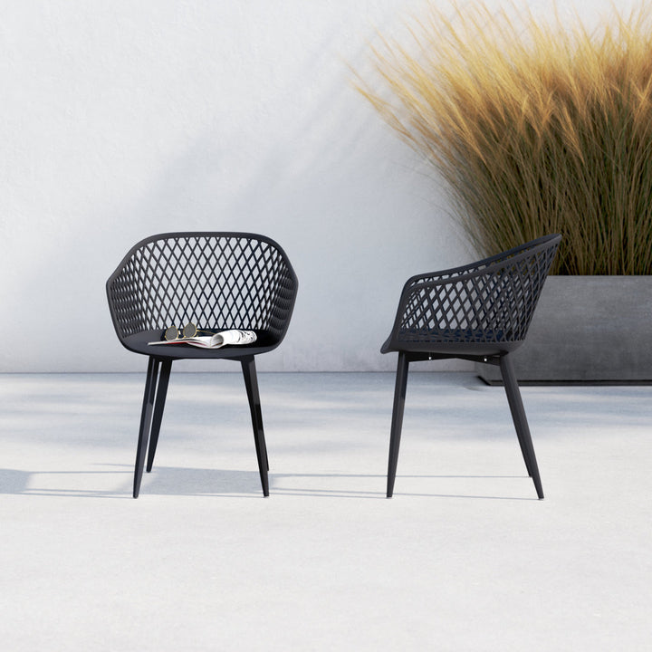 Newark Patio Dining Armchair (Set of 2) AllModern Color: Black