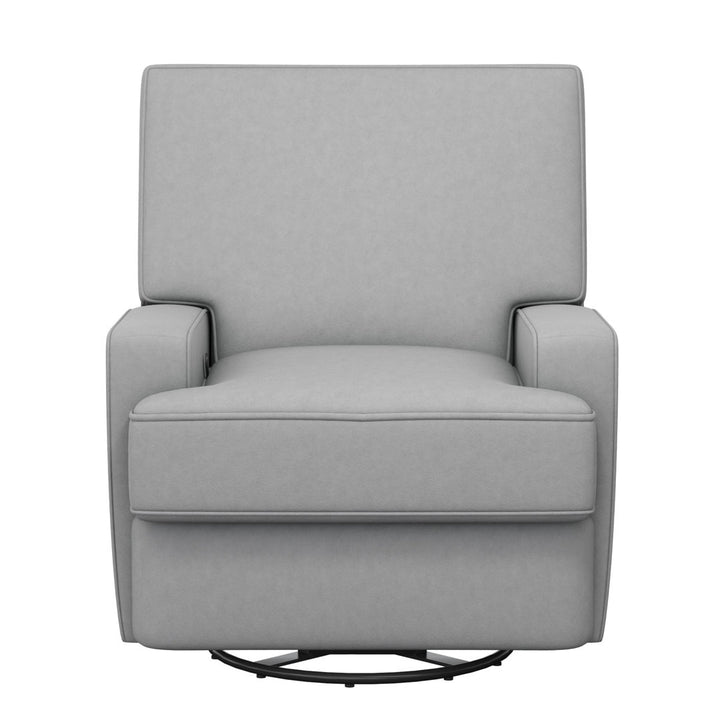 Abingdon Upholstered Swivel Reclining Glider Mack & Milo™ Upholstery Color: Gray Velvet