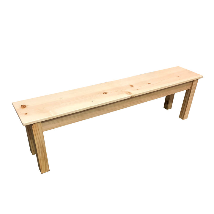 Hannan Wood Bench Highland Dunes Size: 17" H x 66" W x 12" D