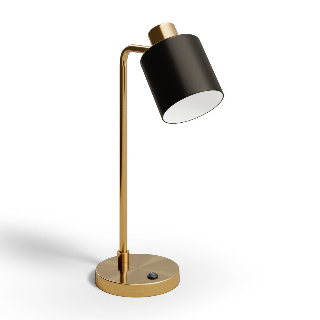 Khambrel 21" Desk Lamp Ivy Bronx Base Finish: Brass