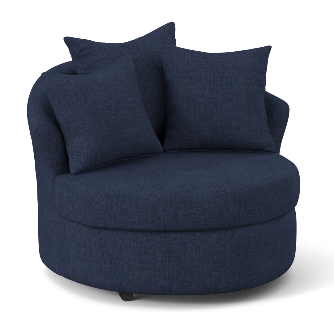 Alsup Barrel Chair Andover Mills™ Fabric: Oscar Navy