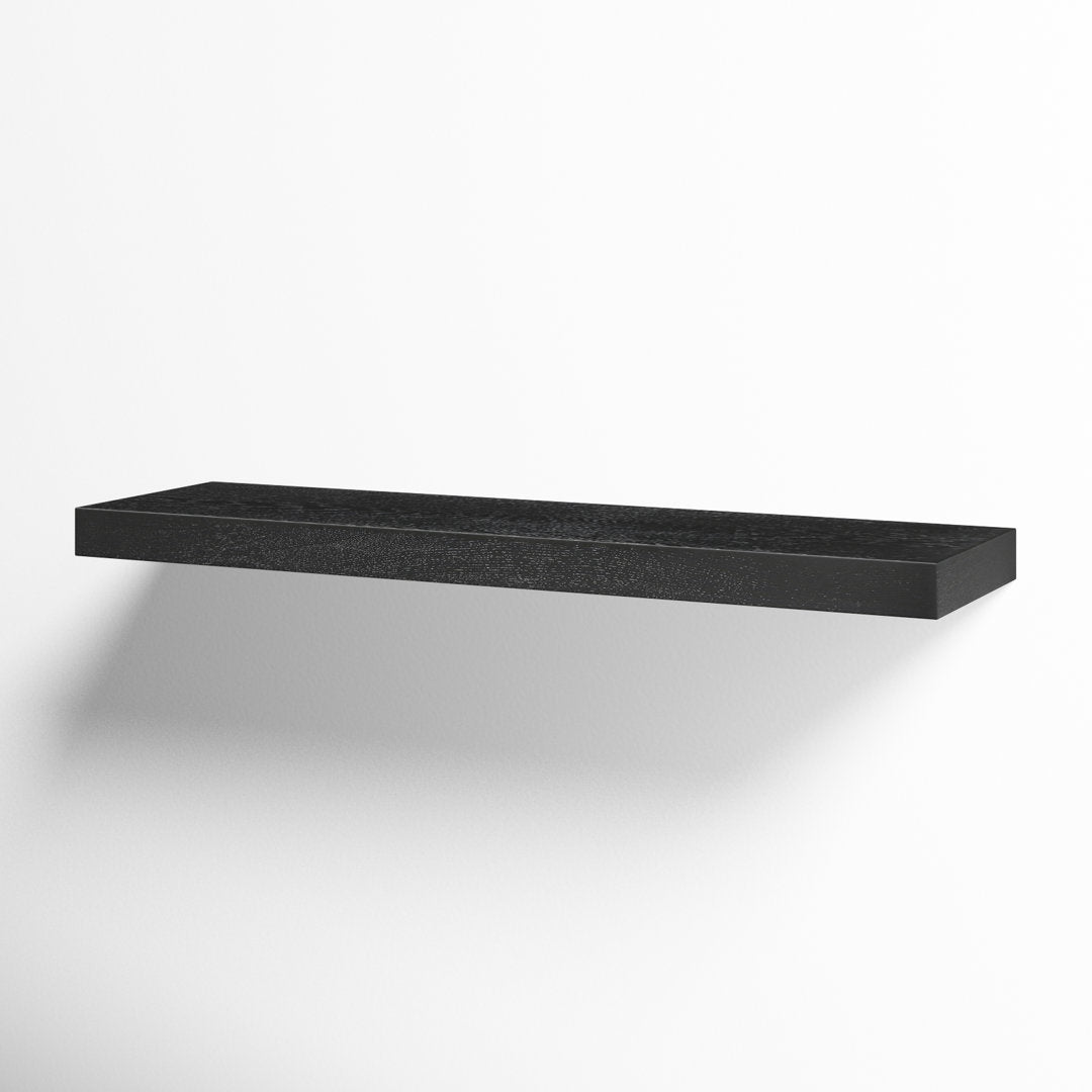 Sherice Floating Shelf AllModern Size: 1.97" H x 36.23" W x 10.24" D Finish: Black