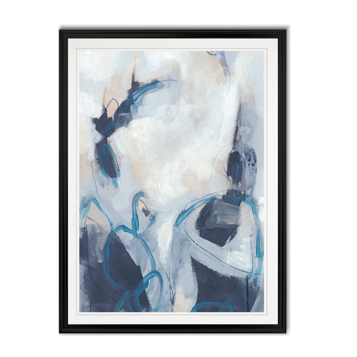 Blue Process I' - Painting Print on Canvas Etta Avenue™ Size: 30.5" H x 42.5" W x 1.5" D Format: Black Framed