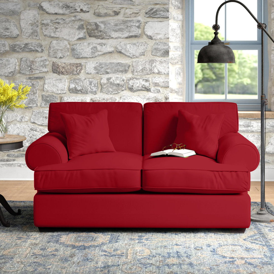 67" Recessed Arm Loveseat Birch Lane™ Fabric: Bayou Flame Canvas