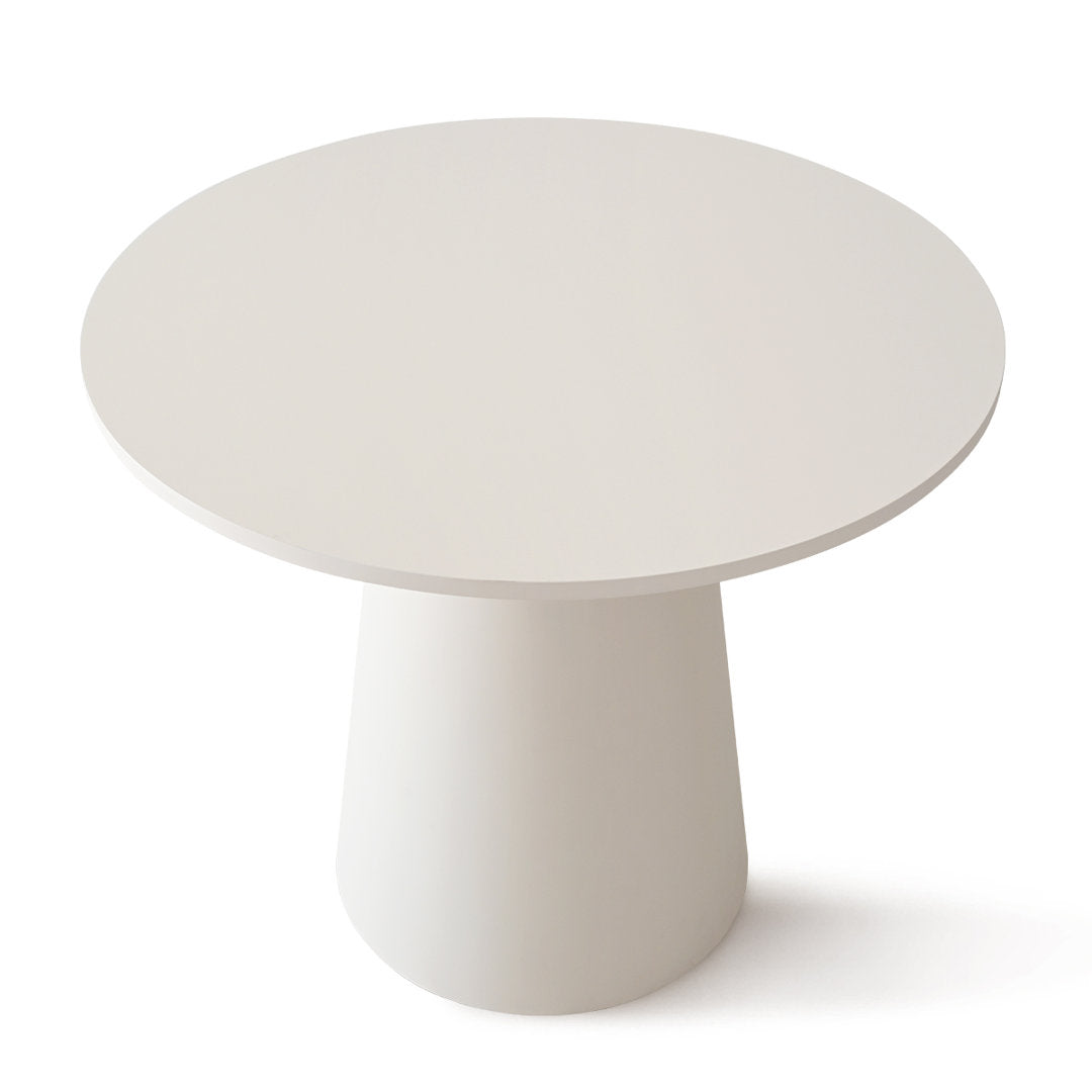 Agne 35" Round Pedestal Dining Table George Oliver Color: White