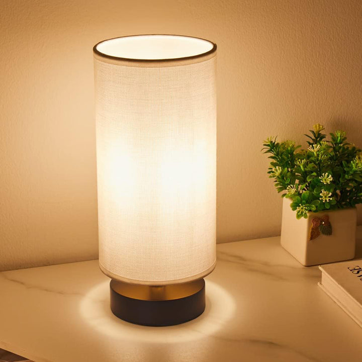 Niakia Metal Table Lamp Ebern Designs Shade Color: White