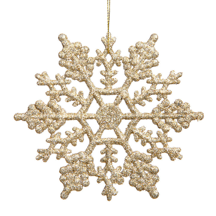 Glitter Snowflake Ornament Mercury Row® Color: Champagne