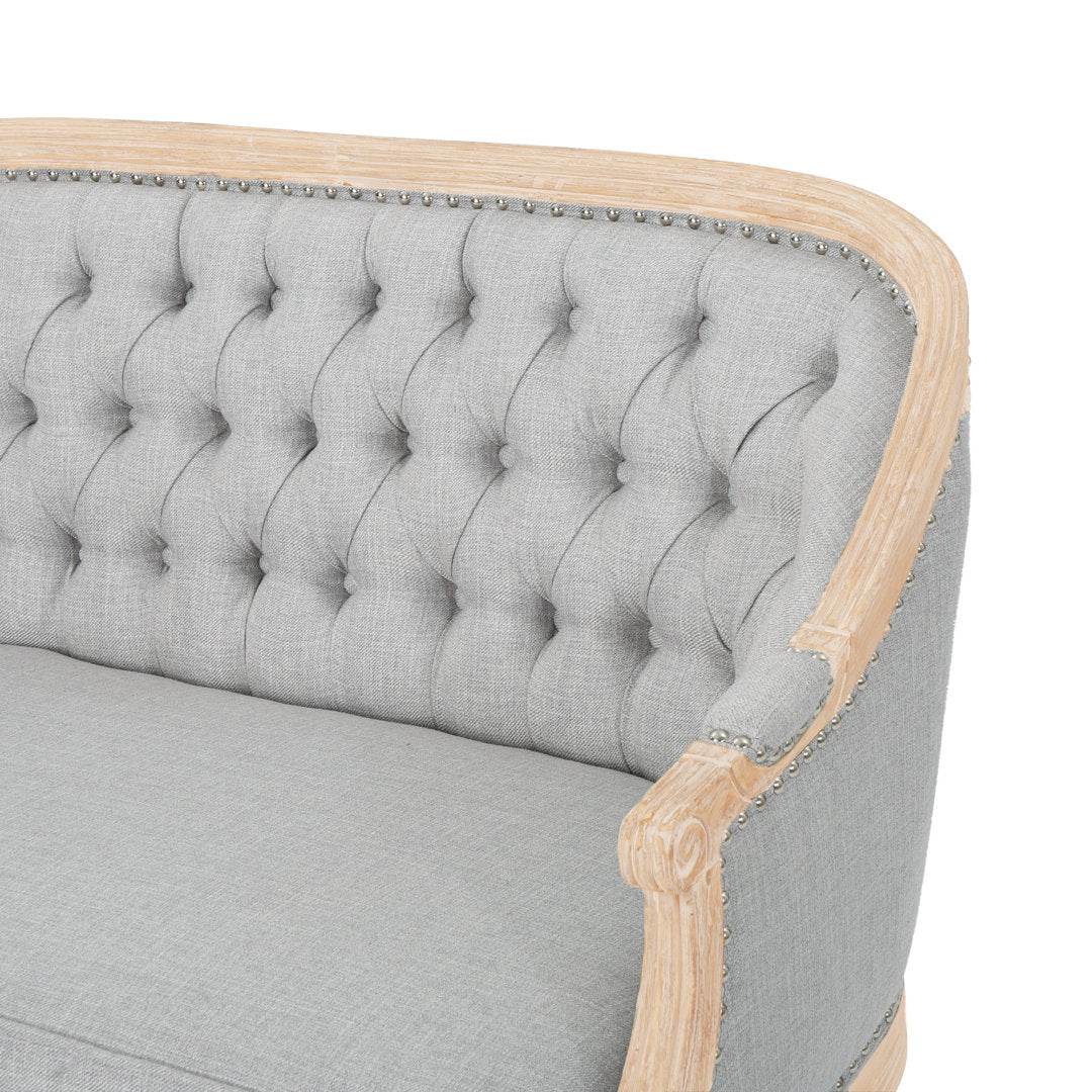 Atenea 49.5'' Upholstered & Birch Wood Loveseat August Grove® Upholstery Color: Light Gray