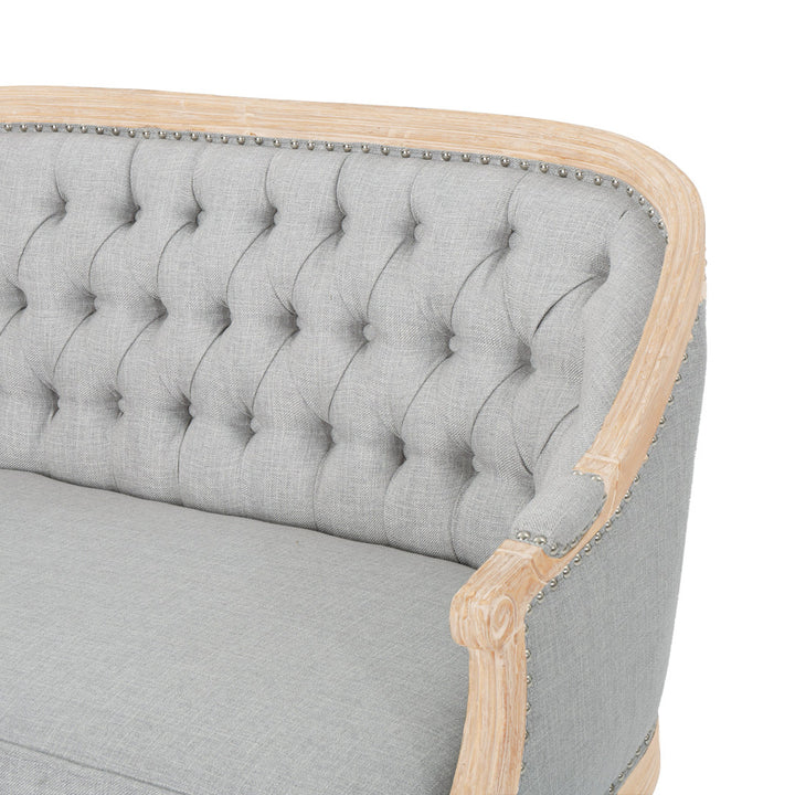 Atenea 49.5'' Upholstered & Birch Wood Loveseat August Grove® Upholstery Color: Light Gray
