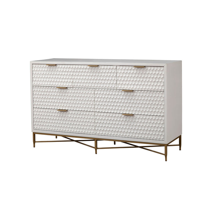 Capra 7 Drawer 56" W Double Dresser AllModern Color: White