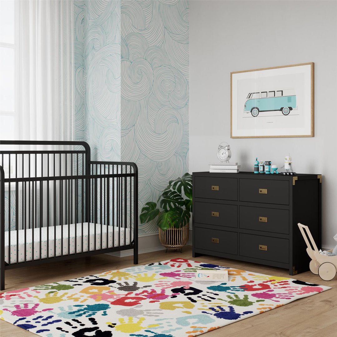 Hubble 6 Drawer Double Dresser Viv + Rae™ Color: Black