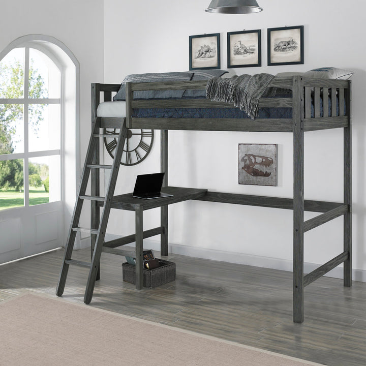 Lynn Twin Panel Loft Bed with Built-in-Desk by Greyleigh? Baby & Kids Greyleigh™ Baby & Kids