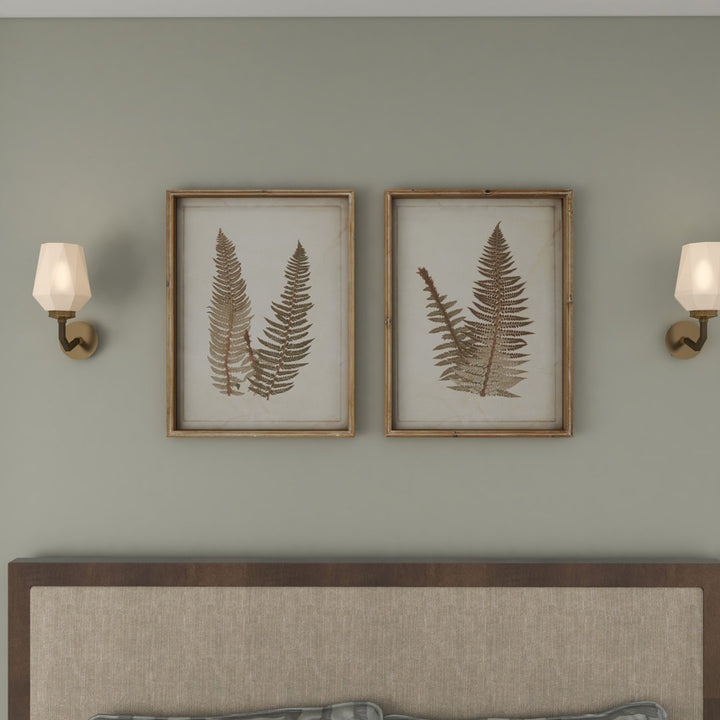 Large Vintage Fern Illustrations - 2 Piece Picture Frame Graphic Art Set on Wood Sand & Stable™