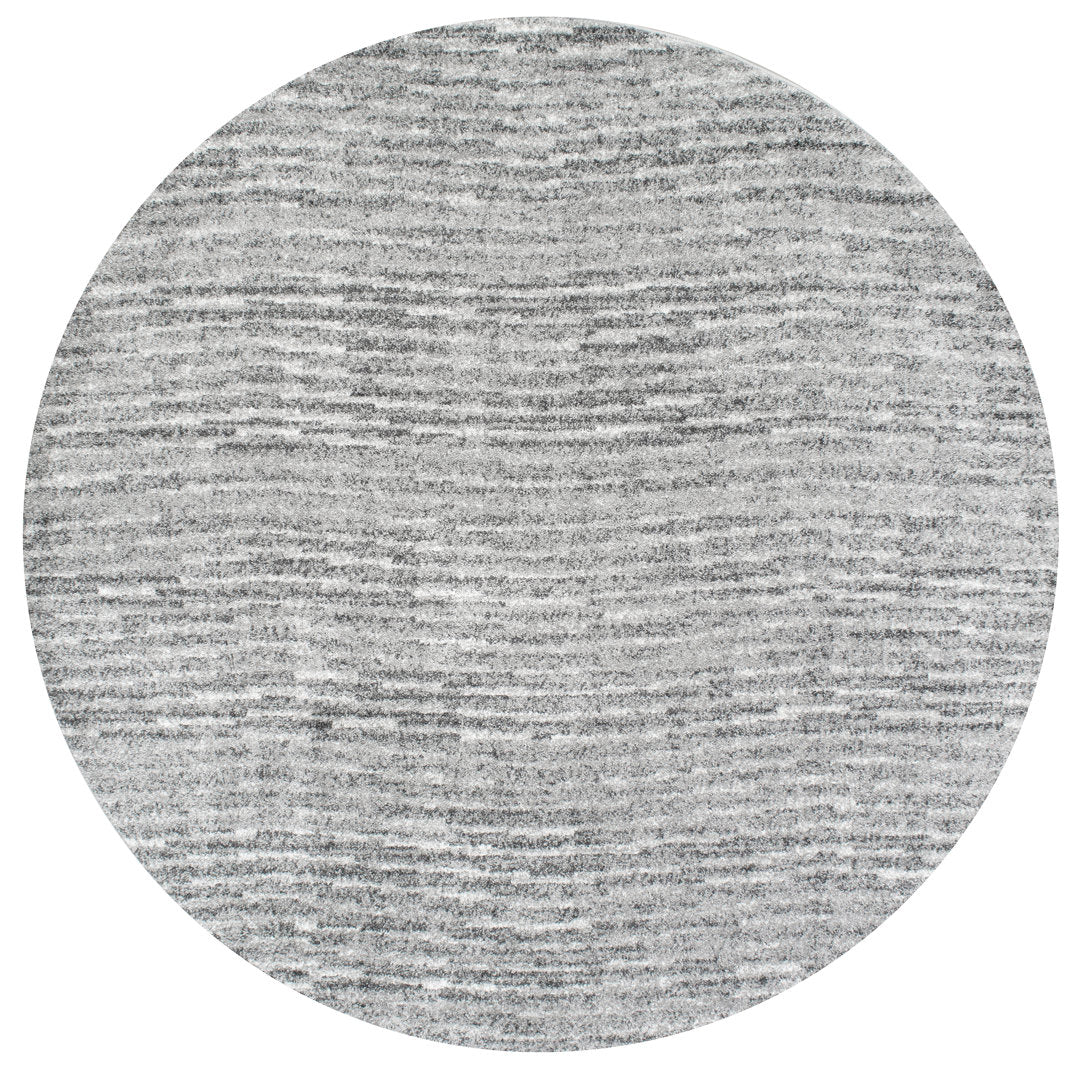 Artimas Abstract Transitional Performance Gray Rug Ebern Designs Rug Size: Round 4'