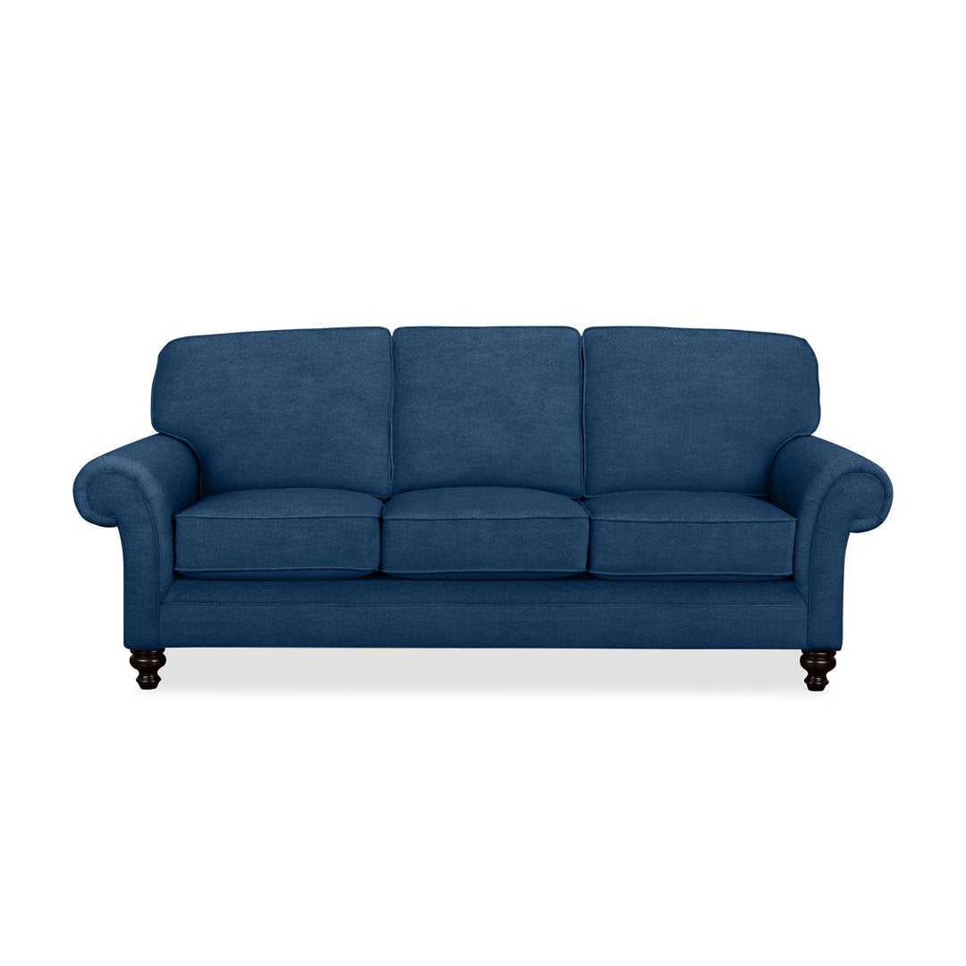 Gaige 88" Rolled Arm Sofa with Reversible Cushions Wayfair Custom Upholstery™ Fabric: Classic Indigo Denim