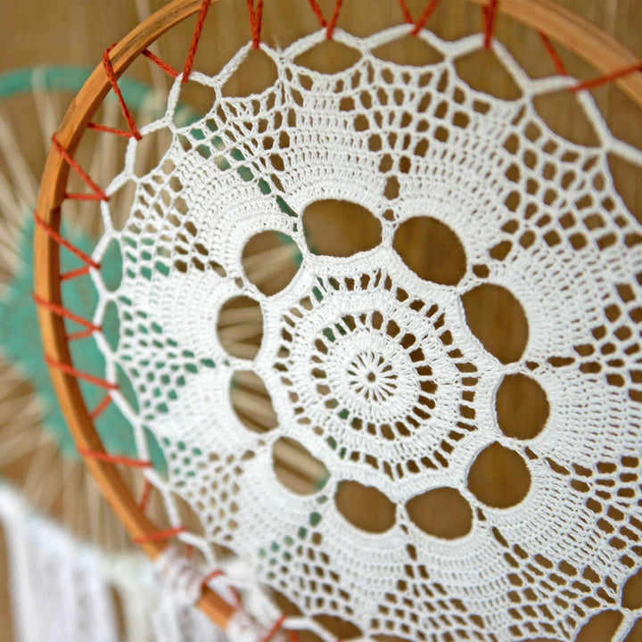 Crochet Dream Catcher Handcrafted Wall Décor Bungalow Rose