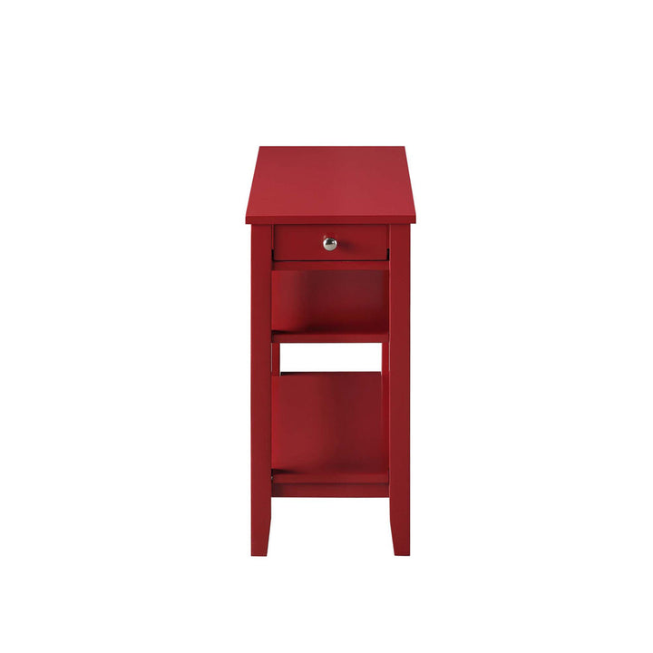 Carbin End Table with Drawer and Shelves Winston Porter Color: Cranberry Red