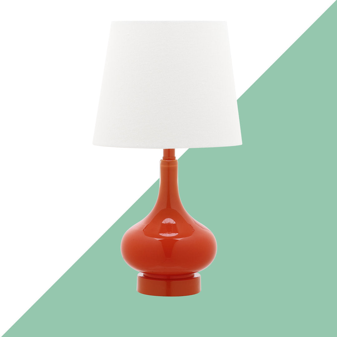 Mikac 17.5" Table Lamp Charlton Home® Base Color: Orange