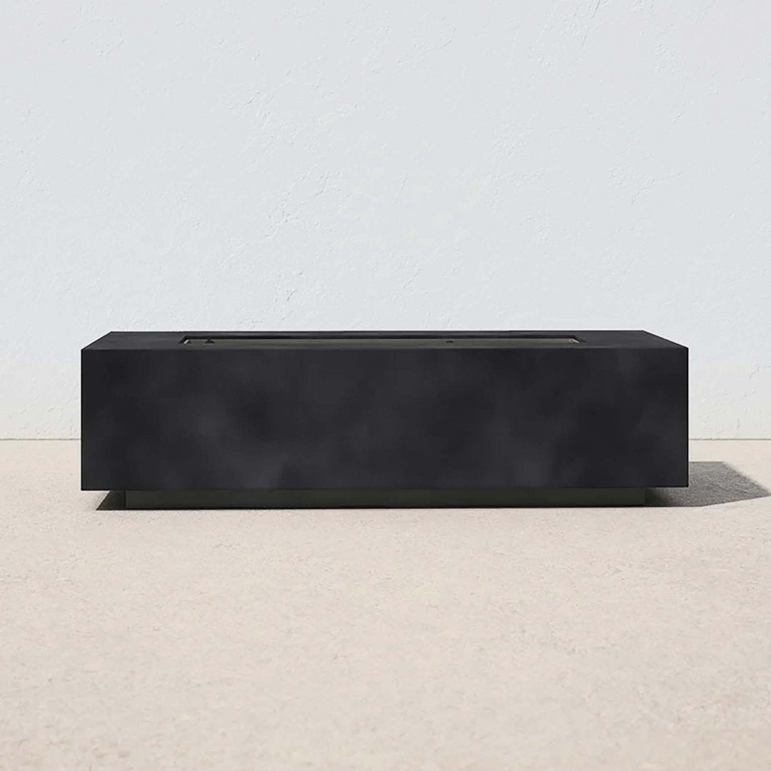 Hasibe Concrete Outdoor Fire Pit Table Latitude Run® Size: 15" H x 56" W x 24" D Finish: Charcoal