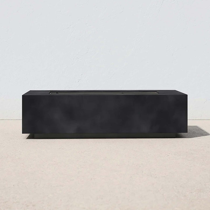 Hasibe Concrete Outdoor Fire Pit Table Latitude Run® Size: 15" H x 56" W x 24" D Finish: Charcoal