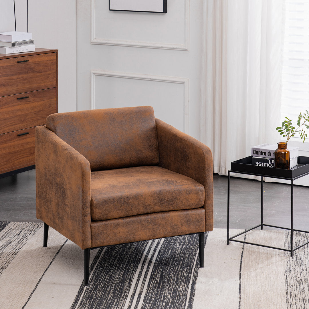 Raionna Wide Tufted 17 Stories Fabric: Bronzed Gilded Microfiber / Microsuede