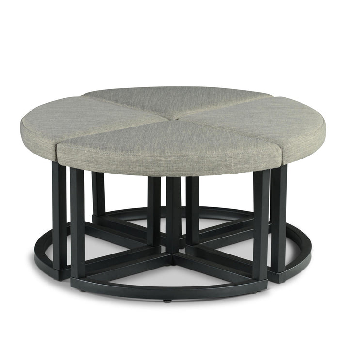 Appio 36" Round Coffee Table with 4 Stools Wade Logan® Table Top Color: Dark Brown Wood