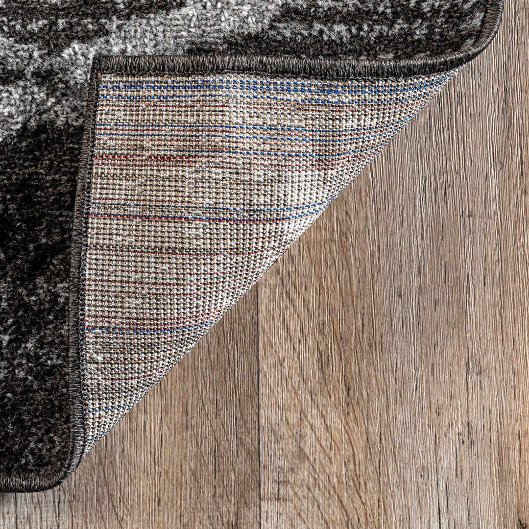 Amiia Abstract Power Loom Performance Dark Gray Rug Wrought Studio™ Rug Size: Runner 2'5" x 9'5"