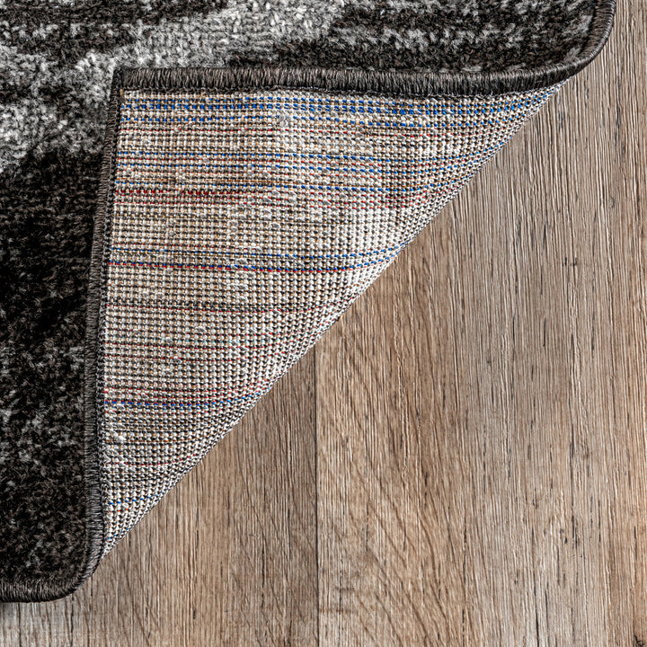 Amiia Abstract Power Loom Performance Dark Gray Rug Wrought Studio™ Rug Size: Runner 2'5" x 9'5"