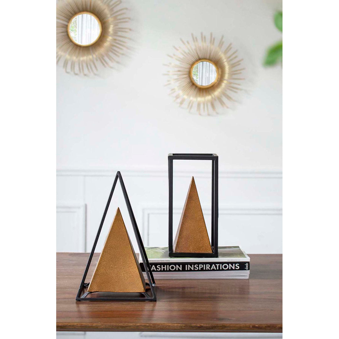 Geurie Iron Pyramid Table Sculpture Wrought Studio™