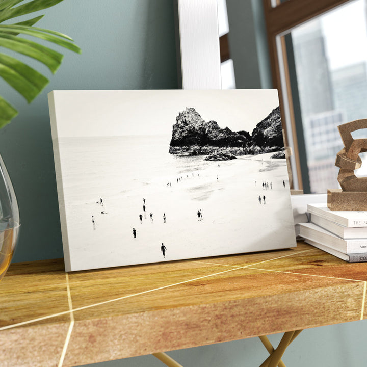 Cornwall Beach Life Photographic Print East Urban Home Size: 8" H x 12" W x 0.75" D Format: Wrapped Canvas