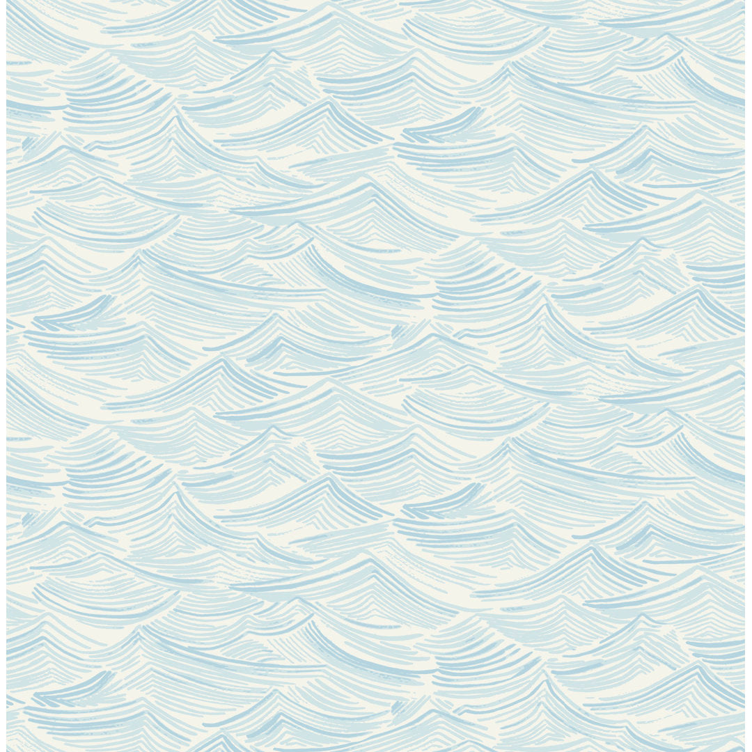 Honea Kids Calm Seas 33' L x 20.5" W Wallpaper Roll Viv + Rae™ Color: Sky Blue
