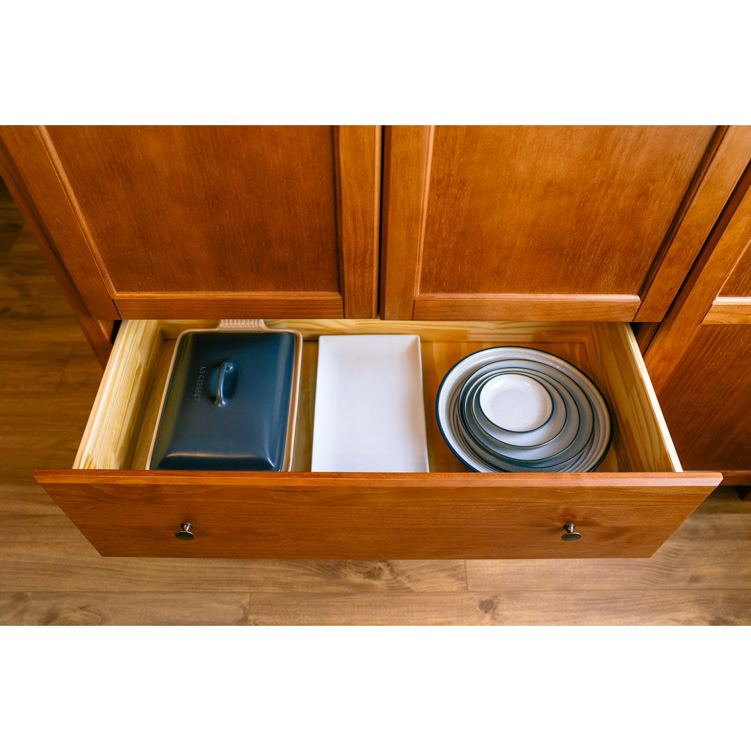 Shaker Wardrobe Armoire Grain Wood Furniture Color: Walnut
