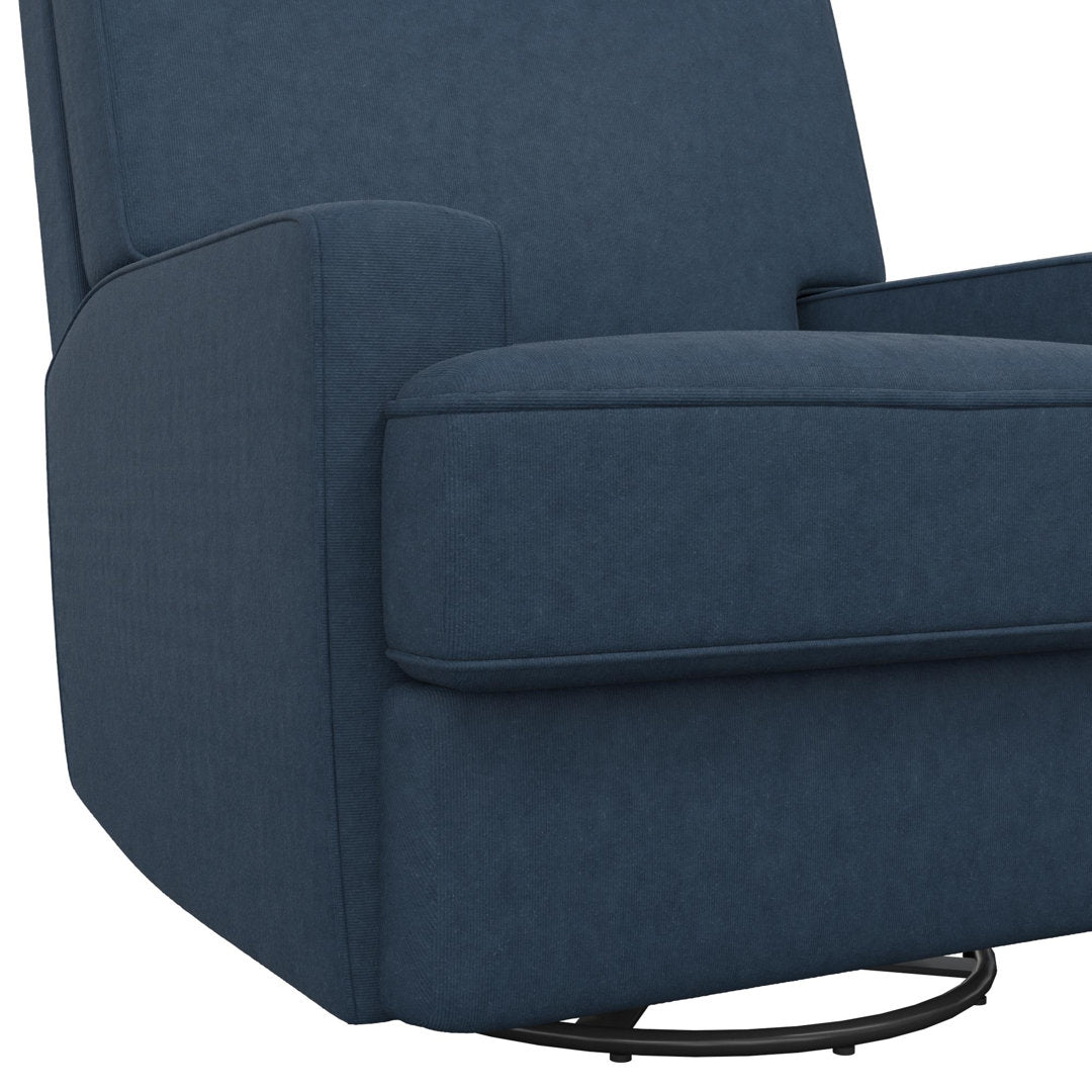 Abingdon Upholstered Swivel Reclining Glider Mack & Milo™ Upholstery Color: Navy Velvet